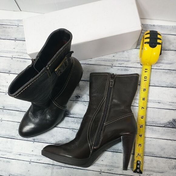 Circa Joan David CJ Masey Brown Leather Womens Ankle Boots Heeled US Size 7.5M - Picture 10 of 11